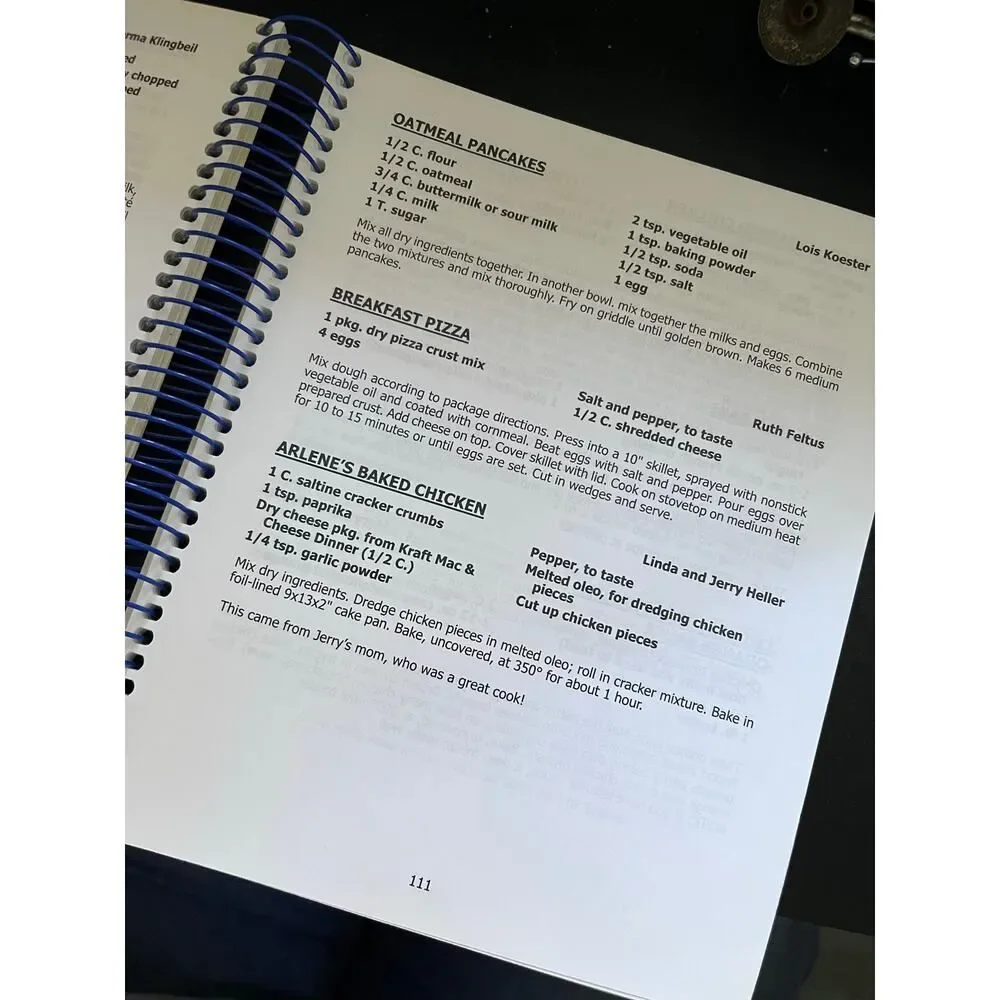 Family favorites to St. James women of ELCA cookbook